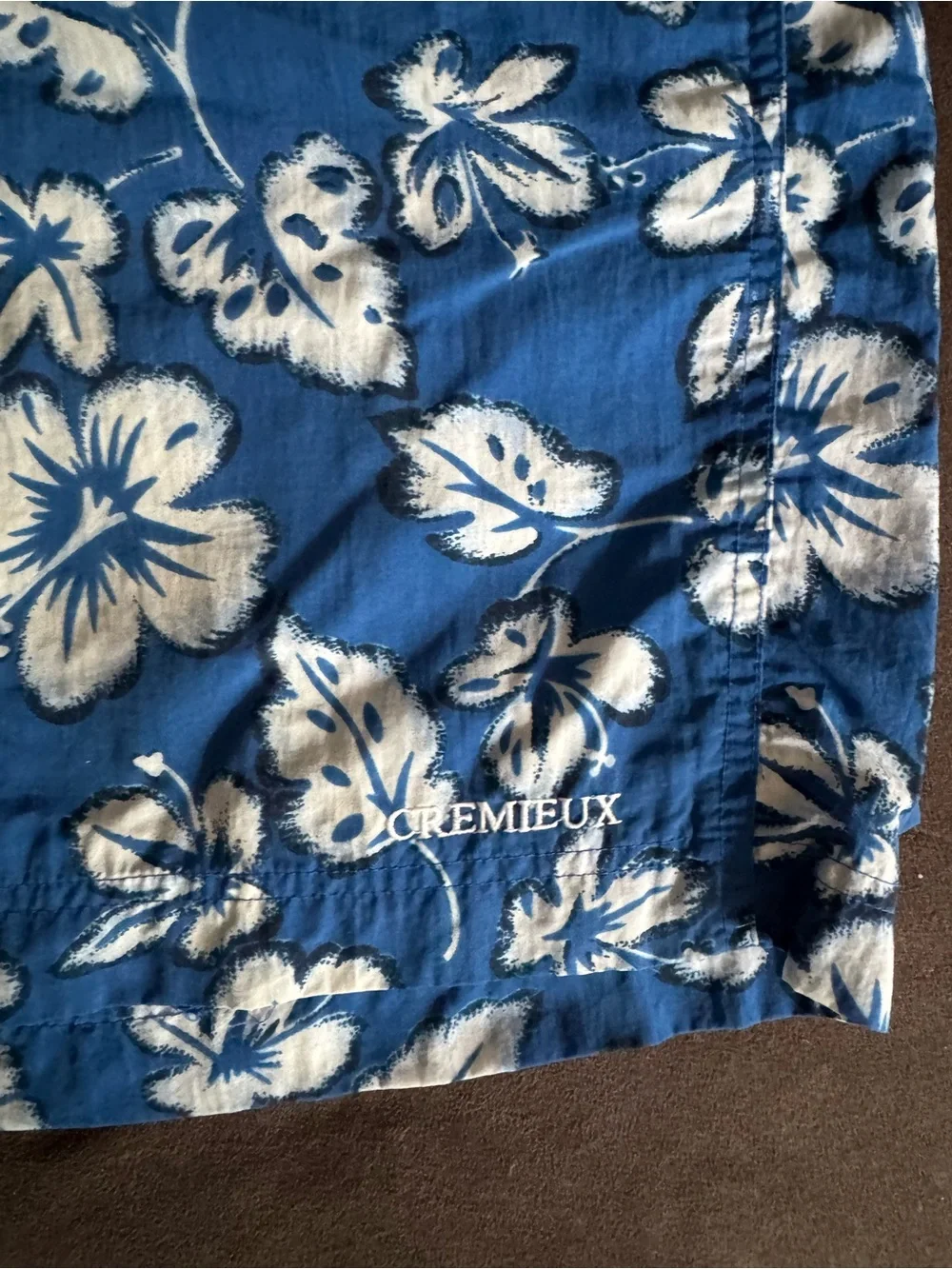 Blue Hawaiian Floral Swim Shorts